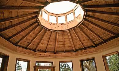 
An interior look at the Buddha House dome.
